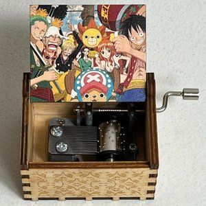 One Piece Gang Hand Crank Wooden Music Box Anime